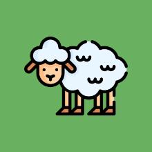 Sheep on the hillside